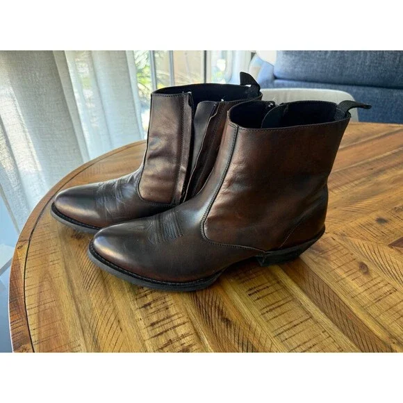 LAREDO MEN'S SIDE ZIPPER WESTERN BOOTS - ROUND TOE